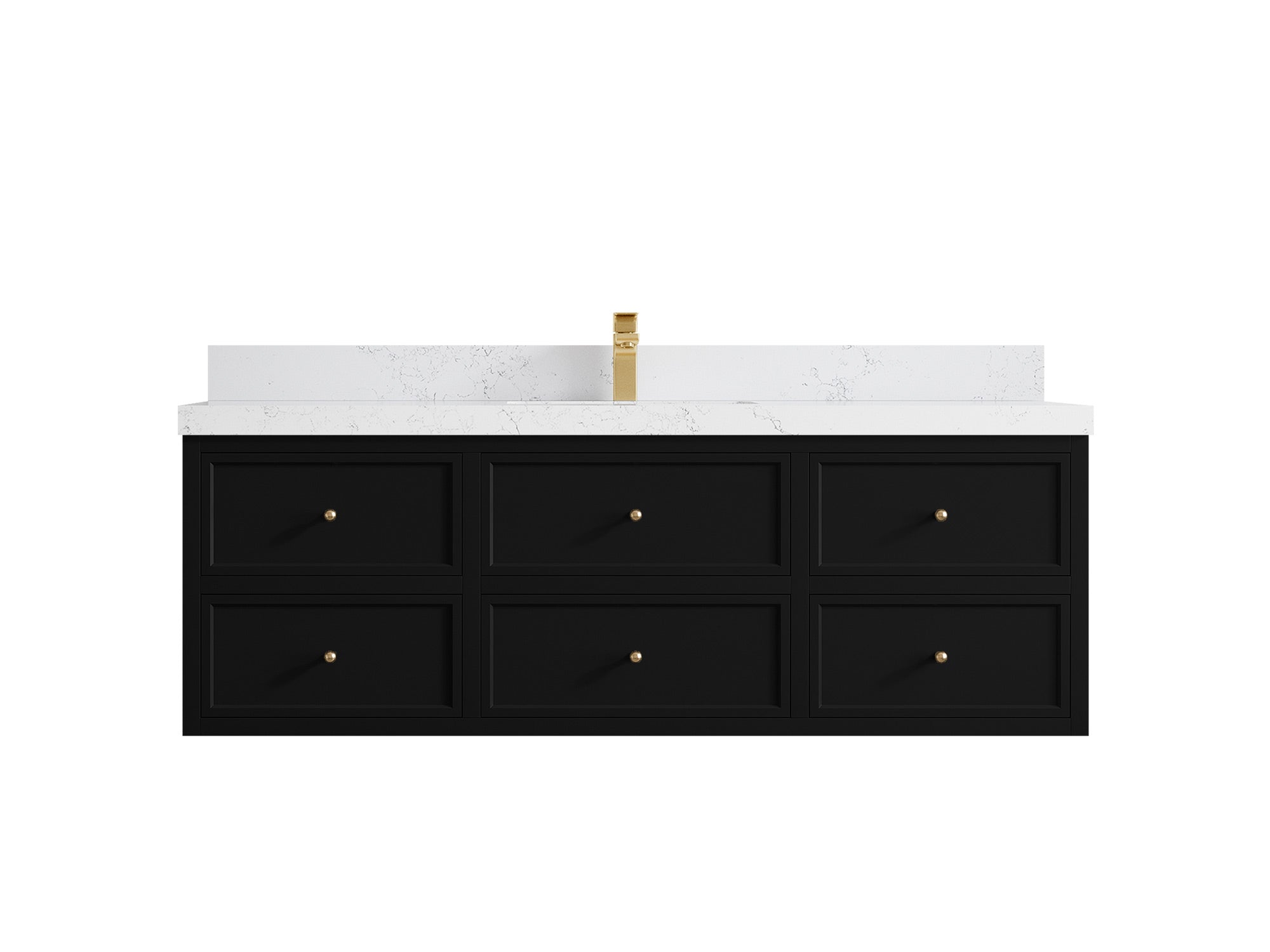 Roswell Floating 60 in. W x 22 in. D Single Sink Bathroom Vanity - Willow Bath and Vanity