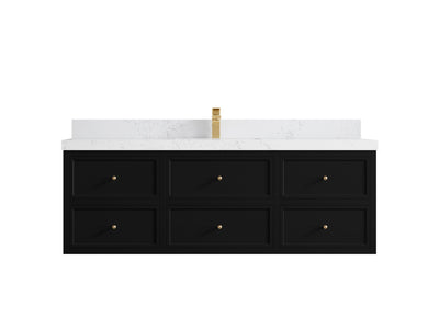 Roswell Floating 60 in. W x 22 in. D Single Sink Bathroom Vanity - Willow Bath and Vanity