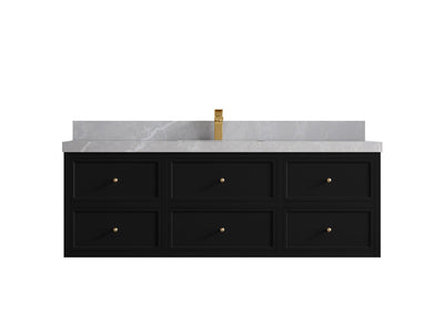 Roswell Floating 60 in. W x 22 in. D Single Sink Bathroom Vanity - Willow Bath and Vanity