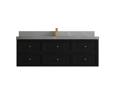Roswell Floating 60 in. W x 22 in. D Single Sink Bathroom Vanity - Willow Bath and Vanity