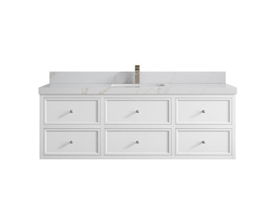 Roswell Floating 60 in. W x 22 in. D Single Sink Bathroom Vanity - Willow Bath and Vanity