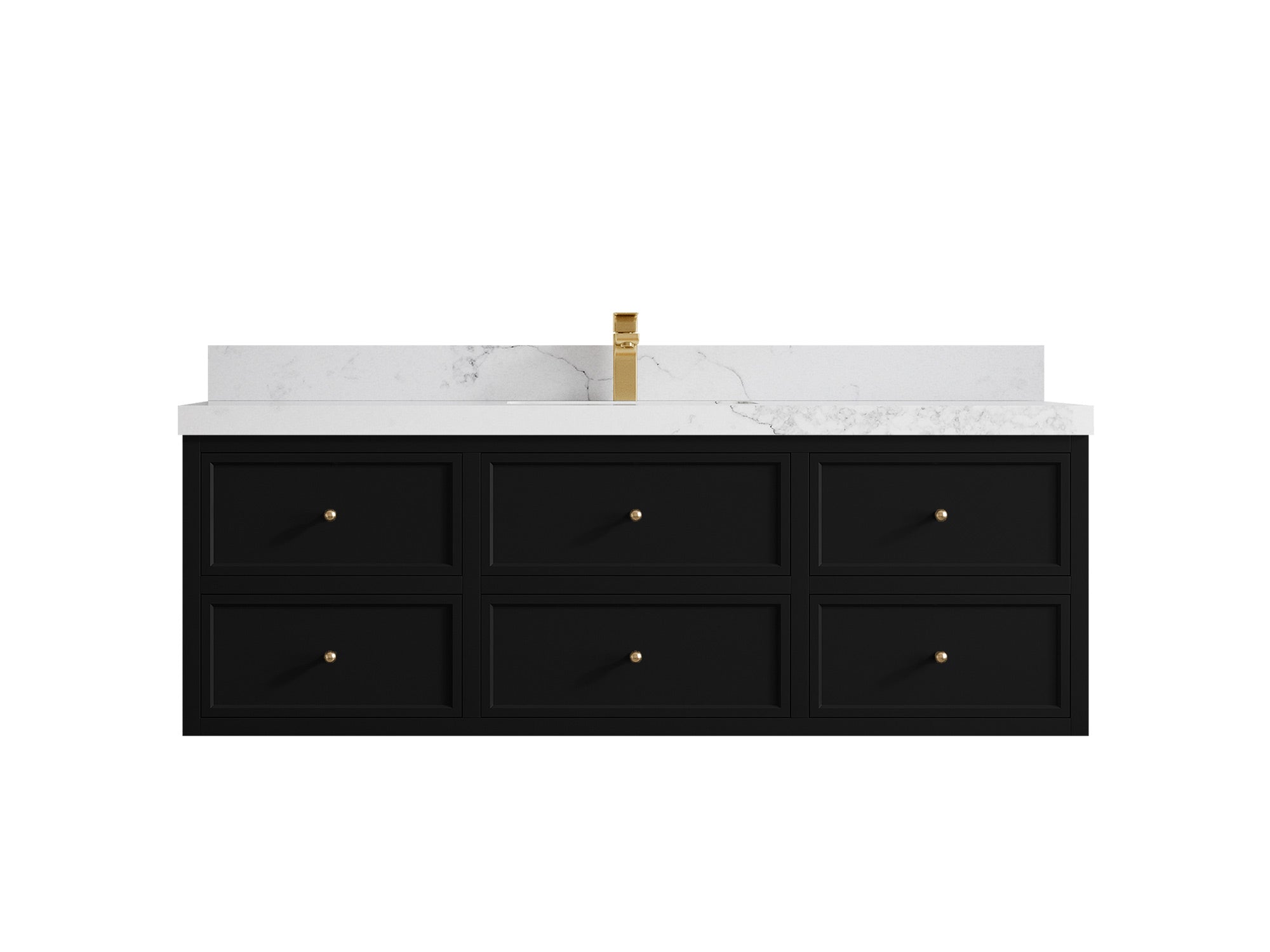 Roswell Floating 60 in. W x 22 in. D Single Sink Bathroom Vanity - Willow Bath and Vanity
