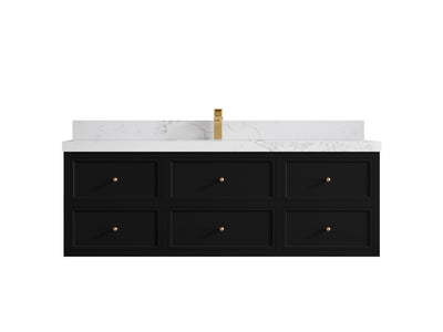 Roswell Floating 60 in. W x 22 in. D Single Sink Bathroom Vanity - Willow Bath and Vanity