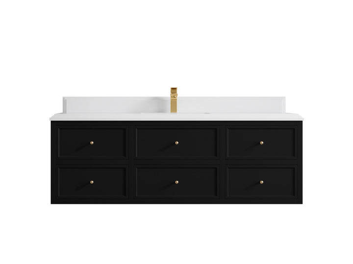 Roswell Floating 60 in. W x 22 in. D Single Sink Bathroom Vanity - photo 29