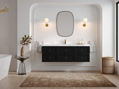 Roswell Floating 60 in. W x 22 in. D Single Sink Bathroom Vanity - photo 4
