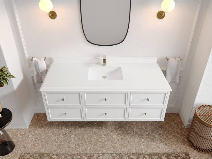 Roswell Floating 60 in. W x 22 in. D Single Sink Bathroom Vanity - photo 28
