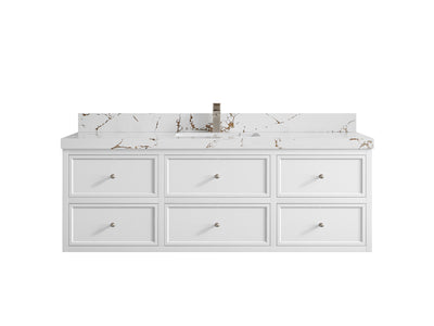 Roswell Floating 60 in. W x 22 in. D Single Sink Bathroom Vanity - Willow Bath and Vanity