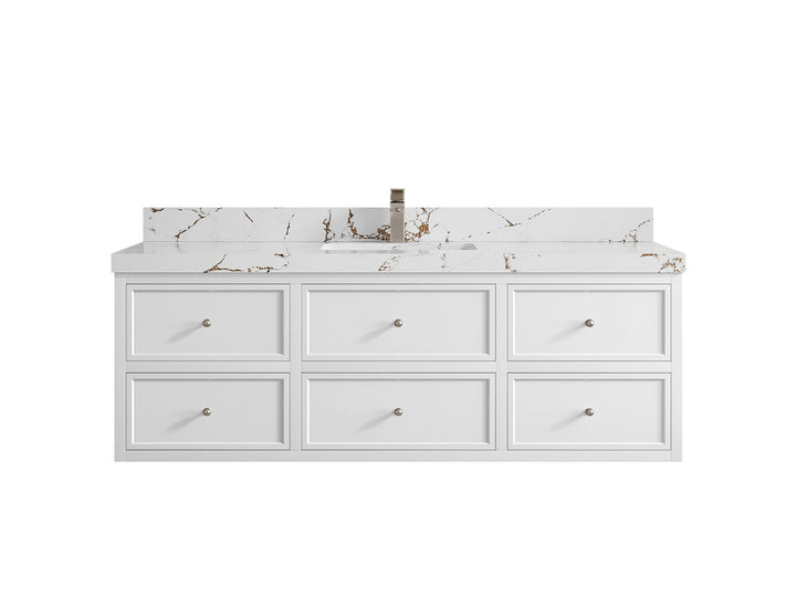 Roswell Floating 60 in. W x 22 in. D Single Sink Bathroom Vanity - photo 37