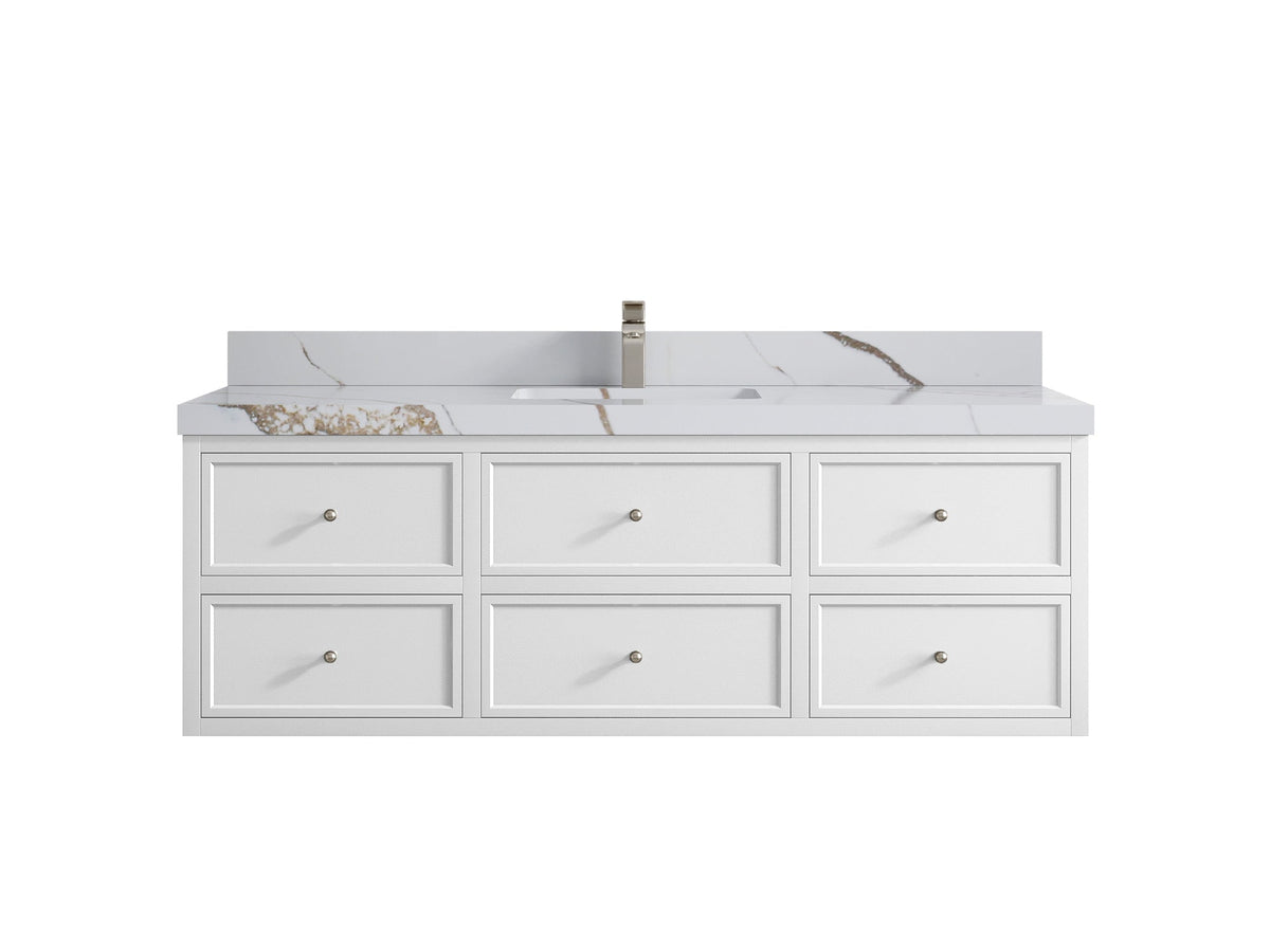 Roswell Floating 60 in. W x 22 in. D Single Sink Bathroom Vanity - Willow Bath and Vanity