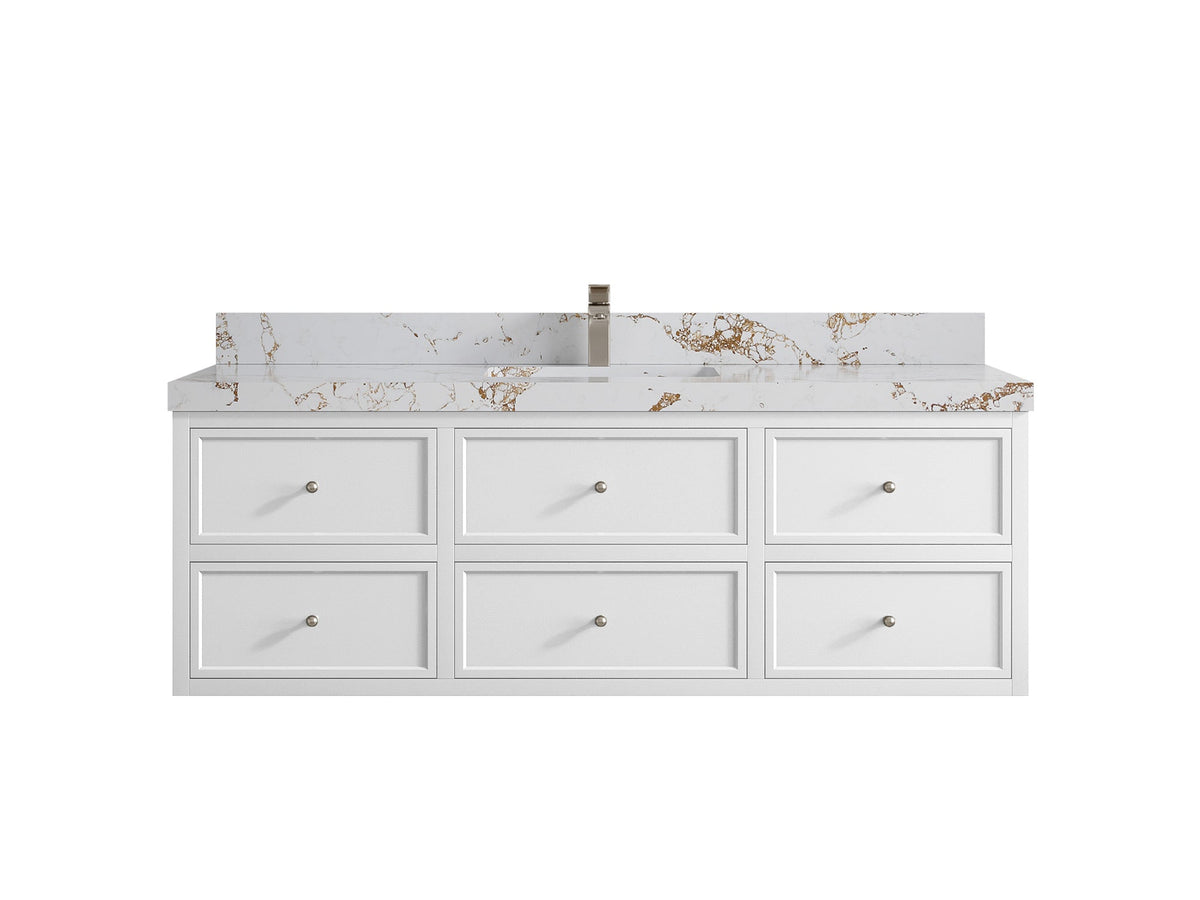 Roswell Floating 60 in. W x 22 in. D Single Sink Bathroom Vanity - Willow Bath and Vanity