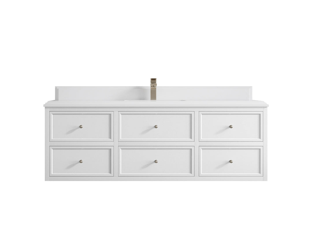 Roswell Floating 60 in. W x 22 in. D Single Sink Bathroom Vanity - Willow Bath and Vanity