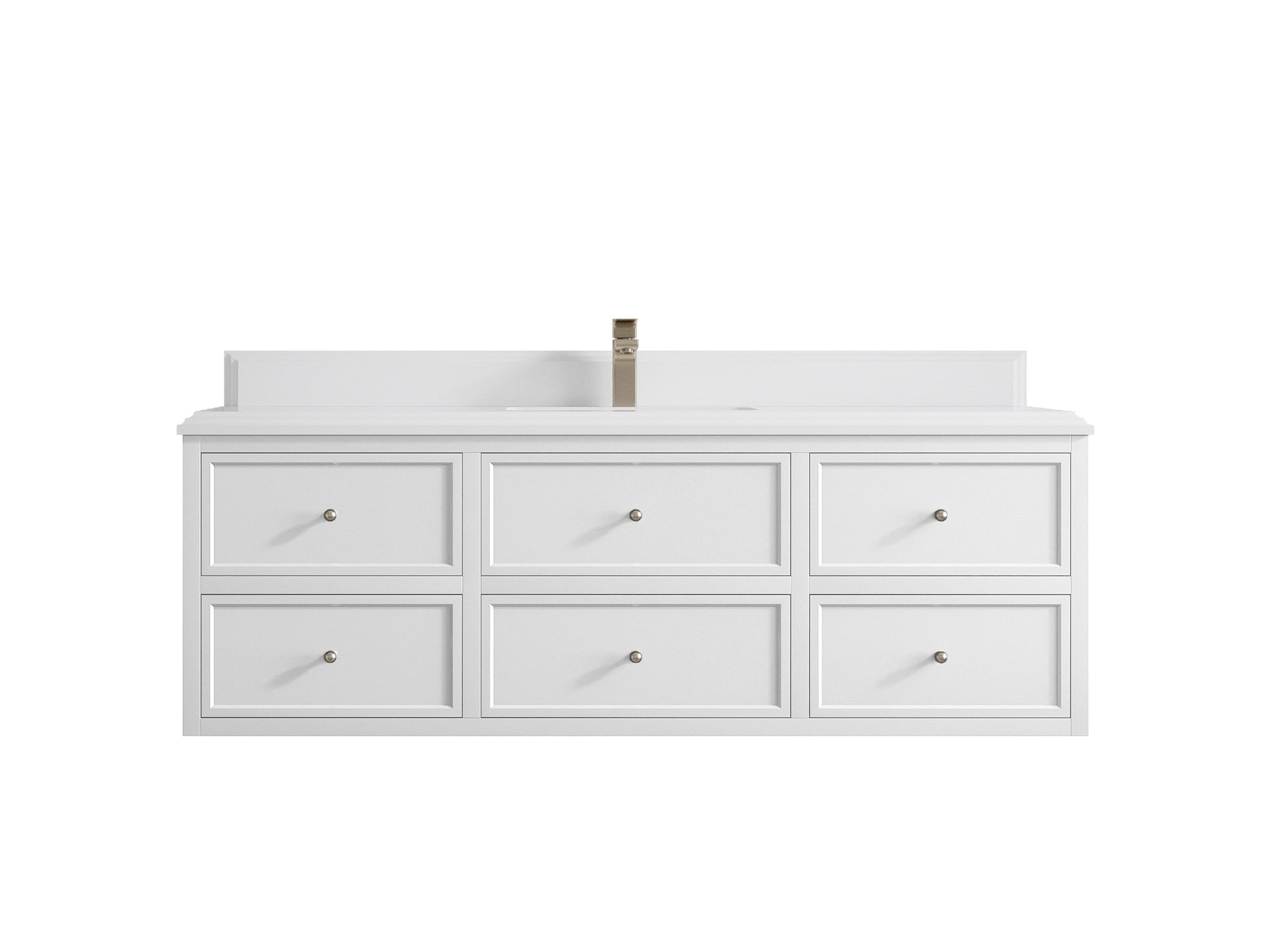 Roswell Floating 60 in. W x 22 in. D Single Sink Bathroom Vanity - Willow Bath and Vanity