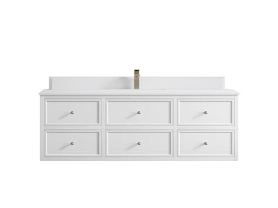 Roswell Floating 60 in. W x 22 in. D Single Sink Bathroom Vanity - Willow Bath and Vanity