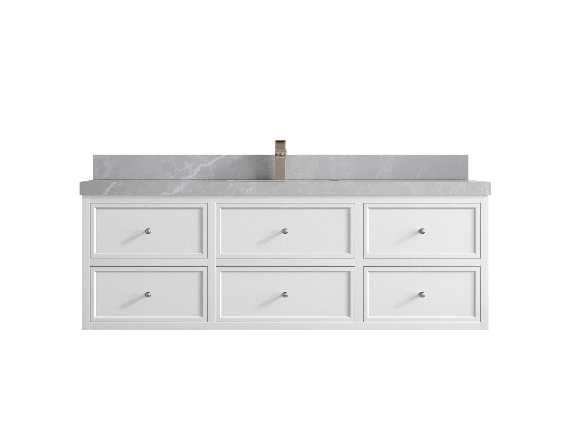 Roswell Floating 60 in. W x 22 in. D Single Sink Bathroom Vanity - Willow Bath and Vanity