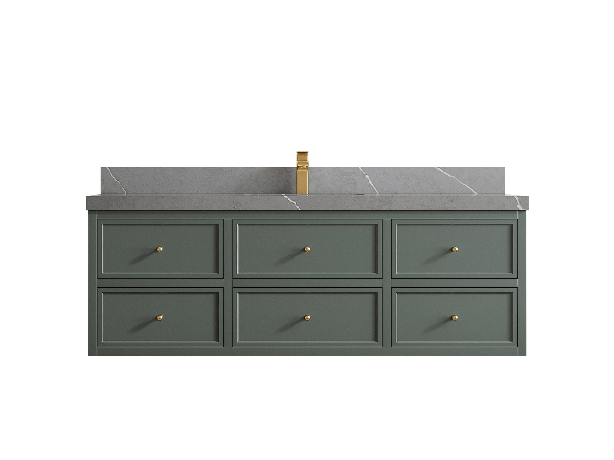 Roswell Floating 60 in. W x 22 in. D Single Sink Bathroom Vanity - Willow Bath and Vanity