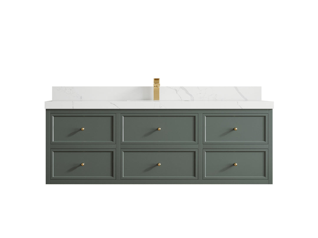 Roswell Floating 60 in. W x 22 in. D Single Sink Bathroom Vanity - Willow Bath and Vanity