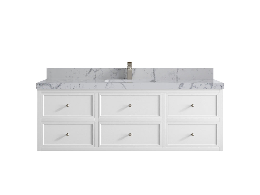 Roswell Floating 60 in. W x 22 in. D Single Sink Bathroom Vanity - Willow Bath and Vanity