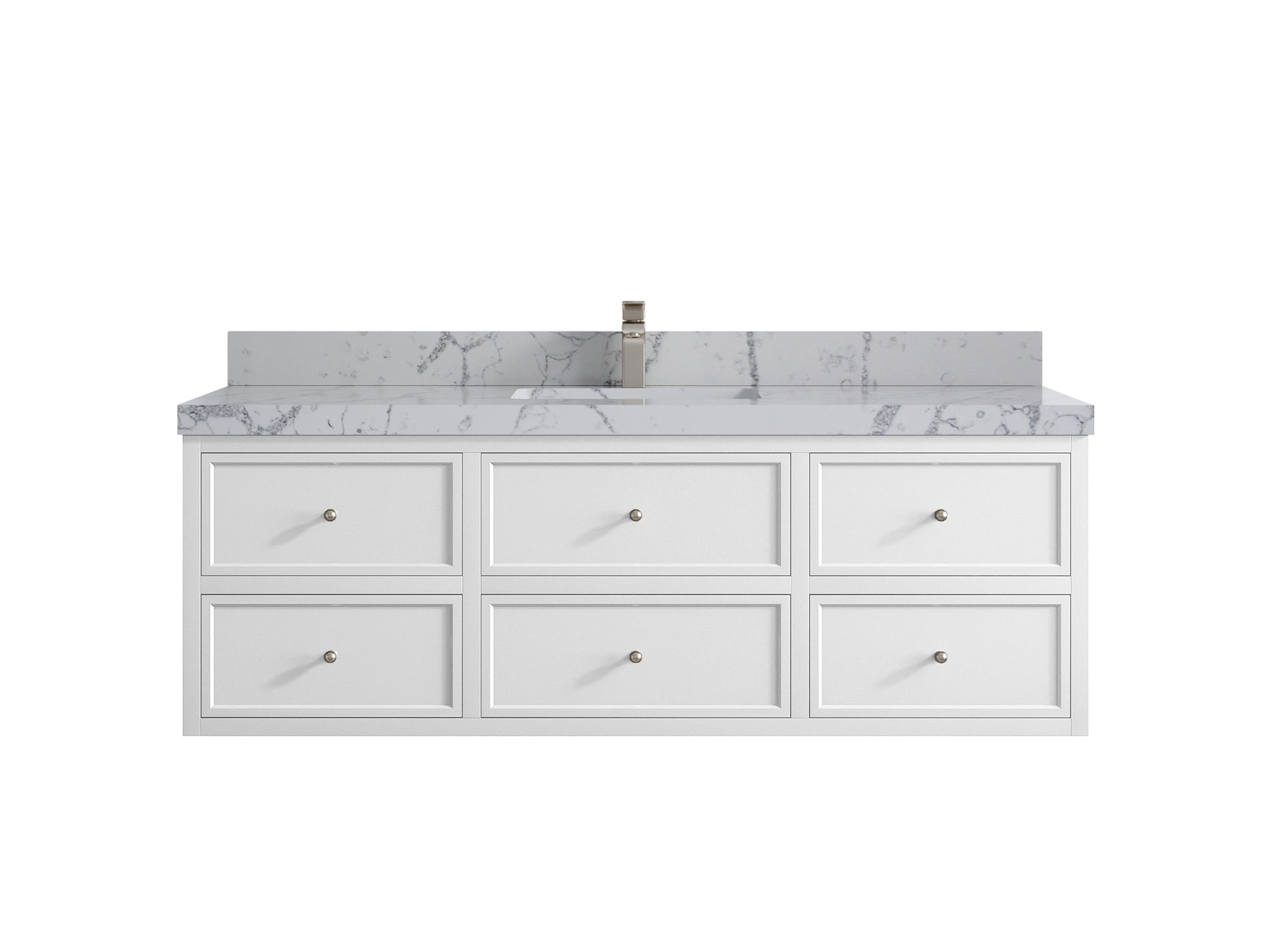 Roswell Floating 60 in. W x 22 in. D Single Sink Bathroom Vanity - Willow Bath and Vanity