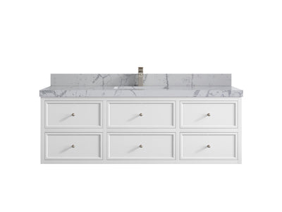 Roswell Floating 60 in. W x 22 in. D Single Sink Bathroom Vanity - Willow Bath and Vanity