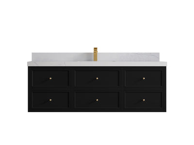 Roswell Floating 60 in. W x 22 in. D Single Sink Bathroom Vanity - Willow Bath and Vanity