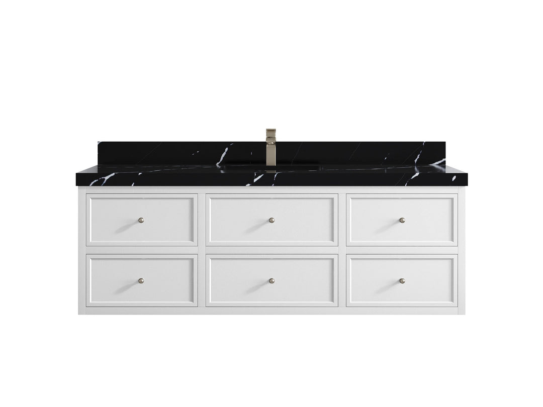 Roswell Floating 60 in. W x 22 in. D Single Sink Bathroom Vanity - Willow Bath and Vanity