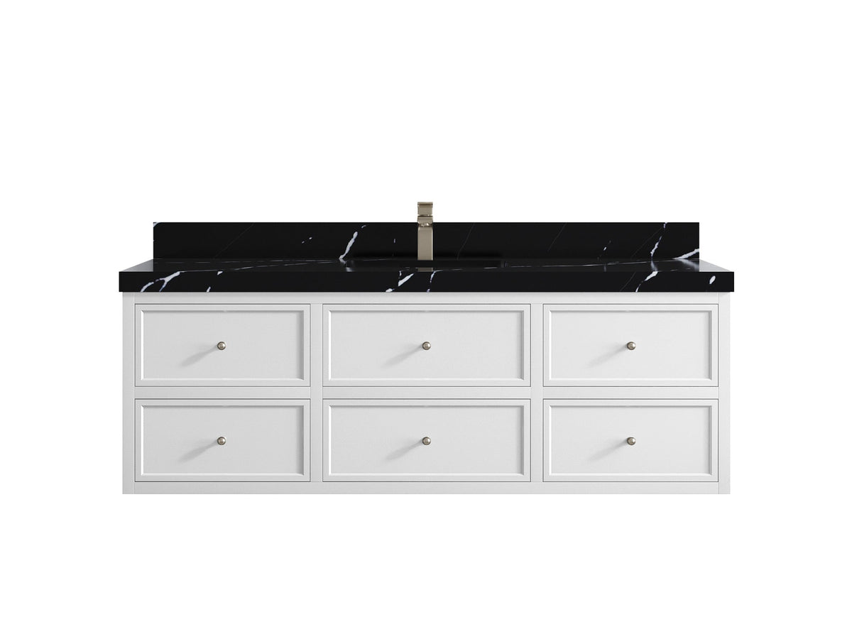 Roswell Floating 60 in. W x 22 in. D Single Sink Bathroom Vanity - Willow Bath and Vanity