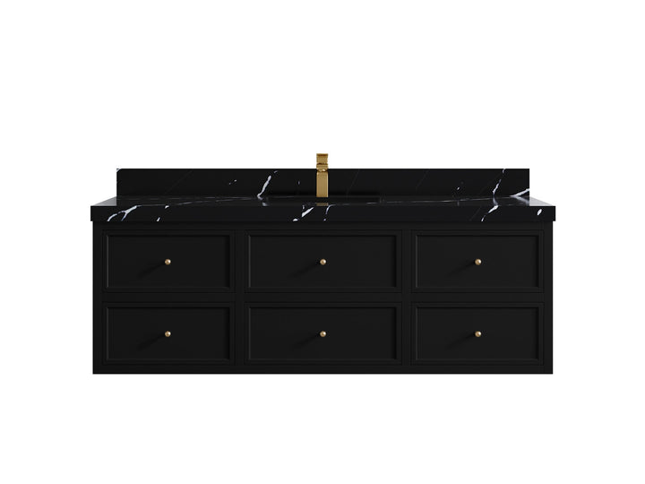 Roswell Floating 60 in. W x 22 in. D Single Sink Bathroom Vanity - photo 9
