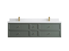 Roswell Floating 72 in. W x 22 in. D Double Sink Bathroom Vanity - photo 43