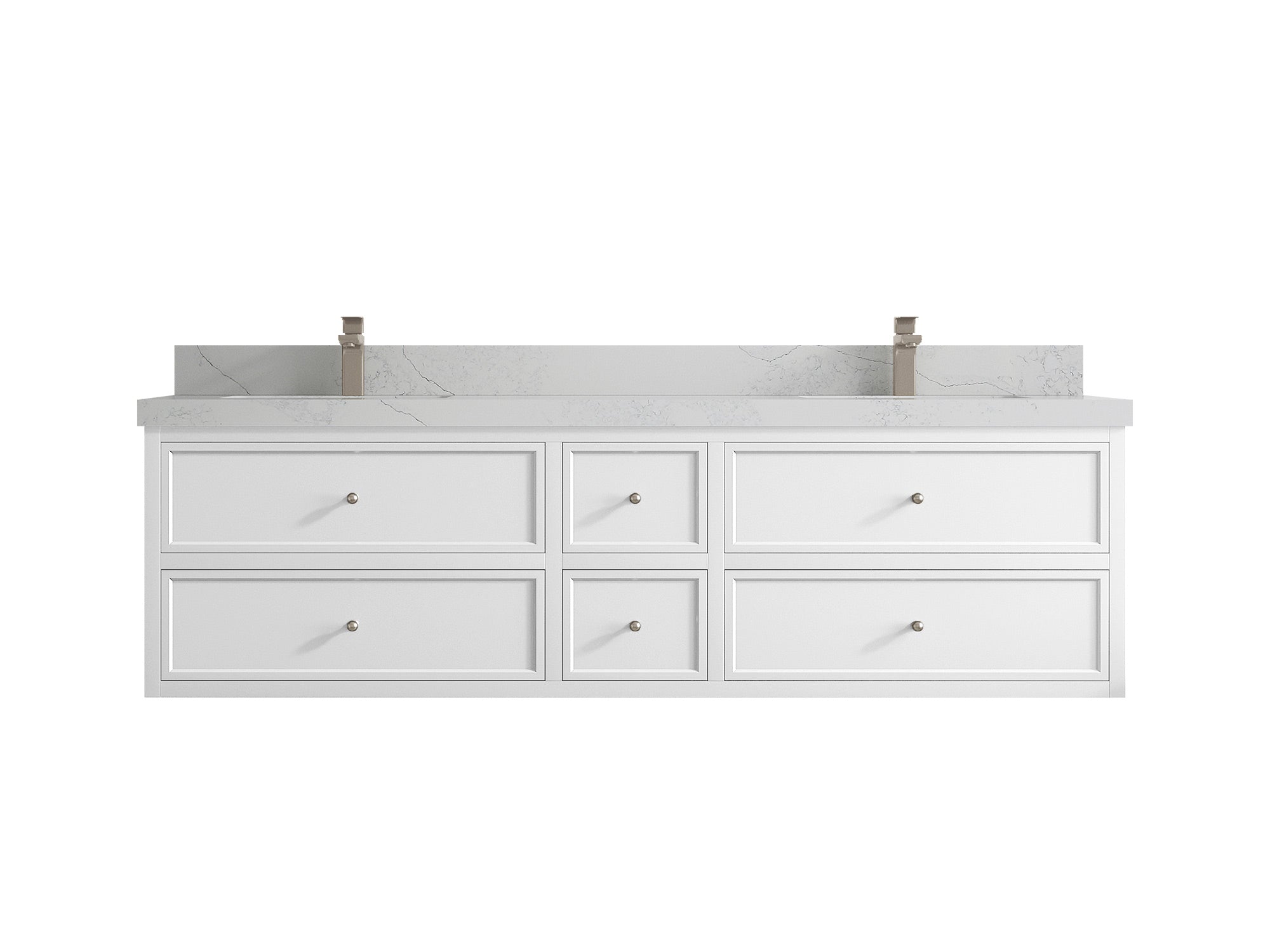 Roswell Floating 72 in. W x 22 in. D Double Sink Bathroom Vanity - Willow Bath and Vanity