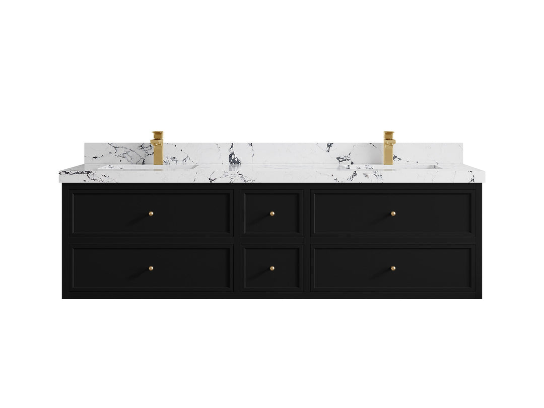 Roswell Floating 72 in. W x 22 in. D Double Sink Bathroom Vanity - Willow Bath and Vanity