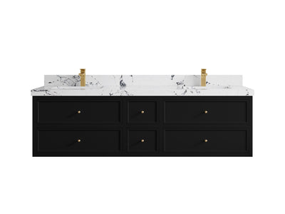 Roswell Floating 72 in. W x 22 in. D Double Sink Bathroom Vanity - Willow Bath and Vanity