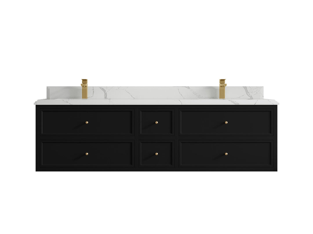 Roswell Floating 72 in. W x 22 in. D Double Sink Bathroom Vanity - Willow Bath and Vanity