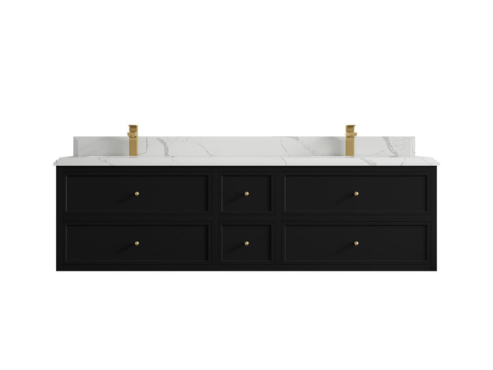 Roswell Floating 72 in. W x 22 in. D Double Sink Bathroom Vanity - photo 23