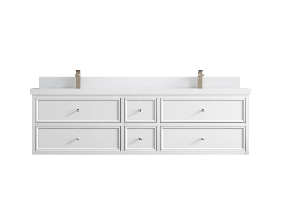 Roswell Floating 72 in. W x 22 in. D Double Sink Bathroom Vanity - Willow Bath and Vanity