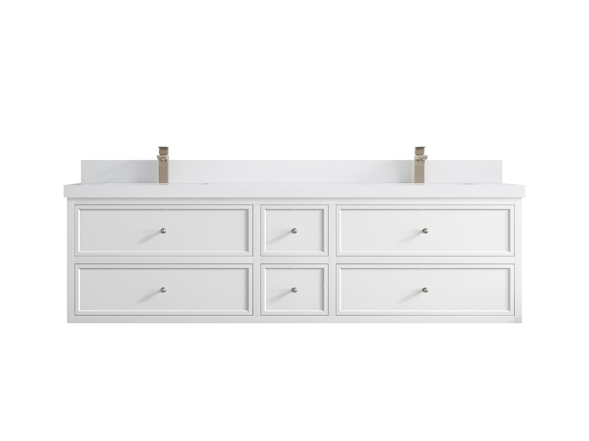 Roswell Floating 72 in. W x 22 in. D Double Sink Bathroom Vanity - Willow Bath and Vanity