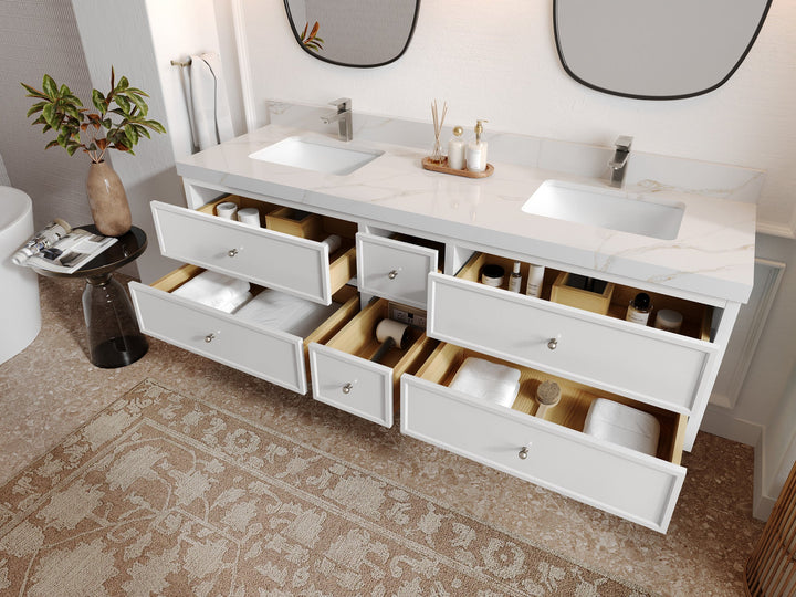 Roswell Floating 72 in. W x 22 in. D Double Sink Bathroom Vanity - photo 3