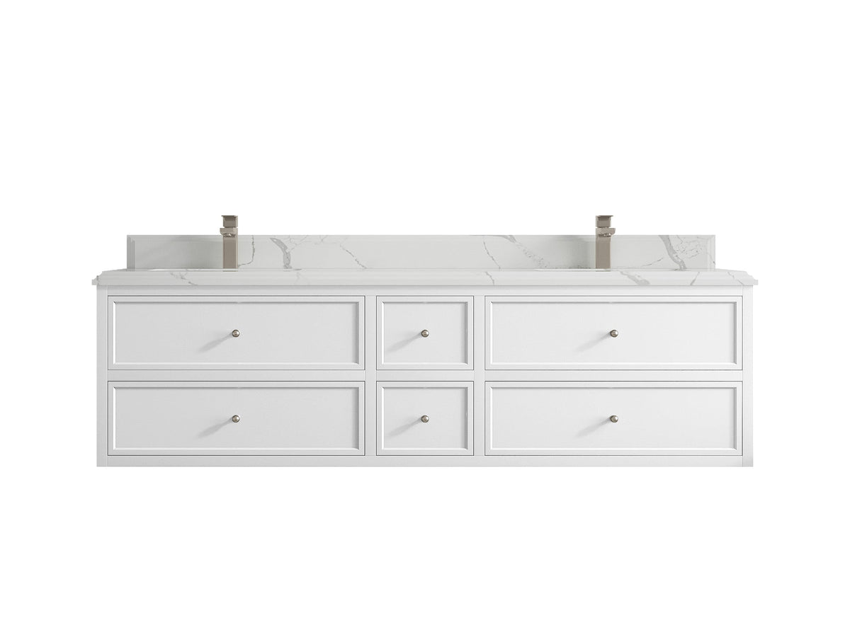Roswell Floating 72 in. W x 22 in. D Double Sink Bathroom Vanity - Willow Bath and Vanity