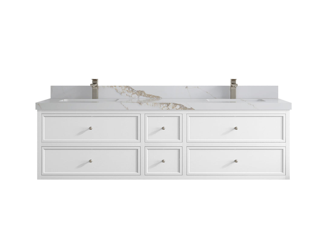 Roswell Floating 72 in. W x 22 in. D Double Sink Bathroom Vanity - Willow Bath and Vanity