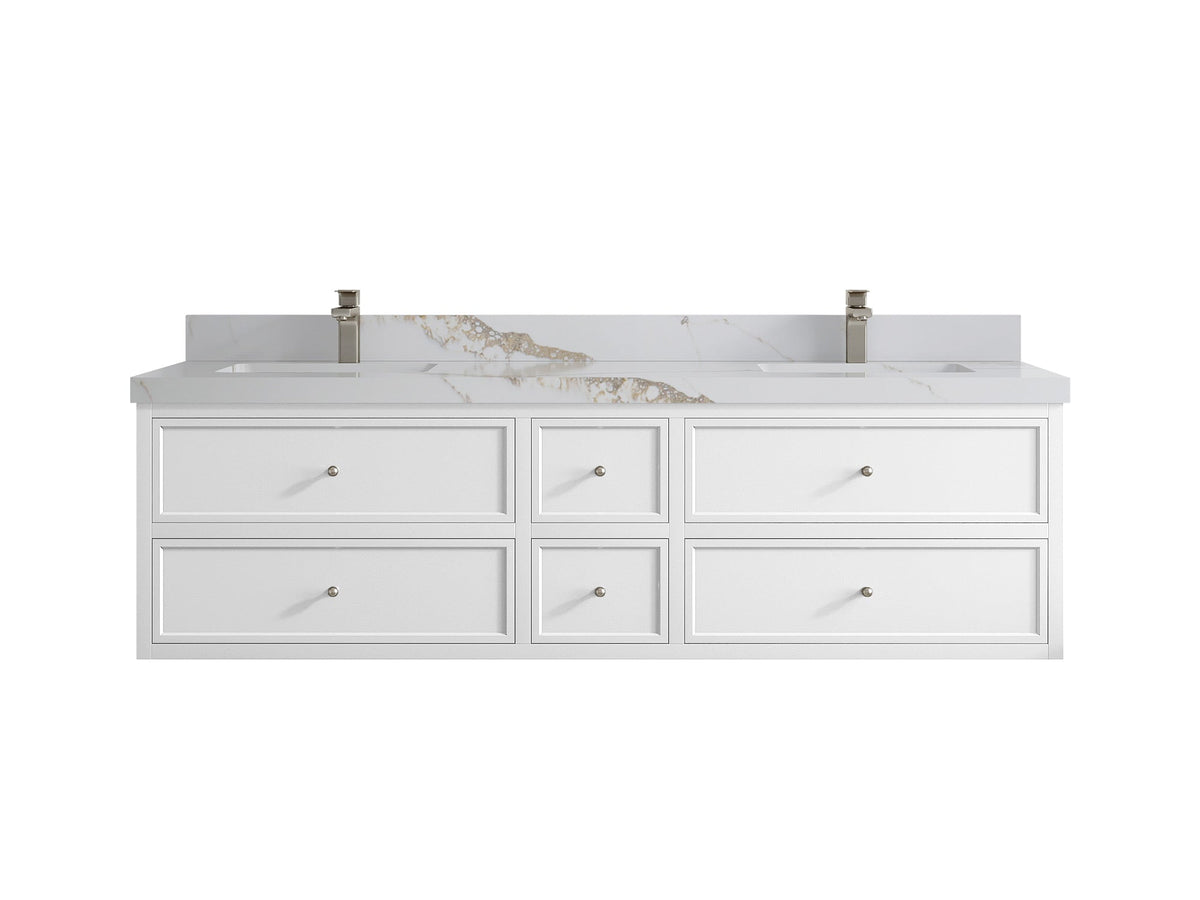 Roswell Floating 72 in. W x 22 in. D Double Sink Bathroom Vanity - Willow Bath and Vanity