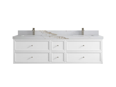 Roswell Floating 72 in. W x 22 in. D Double Sink Bathroom Vanity - Willow Bath and Vanity