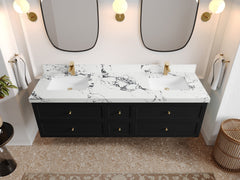 Roswell Floating 72 in. W x 22 in. D Double Sink Bathroom Vanity - photo 38