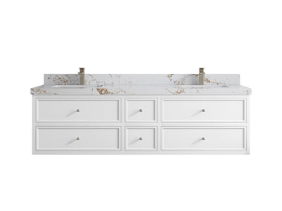 Roswell Floating 72 in. W x 22 in. D Double Sink Bathroom Vanity - Willow Bath and Vanity