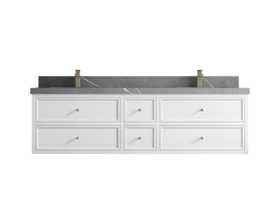 Roswell Floating 72 in. W x 22 in. D Double Sink Bathroom Vanity - Willow Bath and Vanity