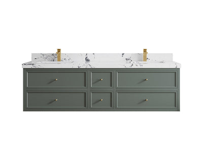 Roswell Floating 72 in. W x 22 in. D Double Sink Bathroom Vanity - Willow Bath and Vanity