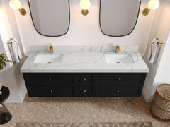 Roswell Floating 72 in. W x 22 in. D Double Sink Bathroom Vanity - photo 40