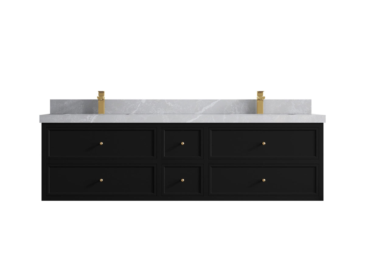 Roswell Floating 72 in. W x 22 in. D Double Sink Bathroom Vanity - Willow Bath and Vanity