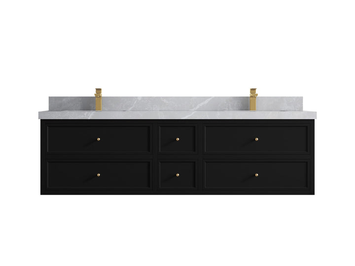 Roswell Floating 72 in. W x 22 in. D Double Sink Bathroom Vanity - photo 31