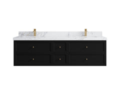 Roswell Floating 72 in. W x 22 in. D Double Sink Bathroom Vanity - photo 45