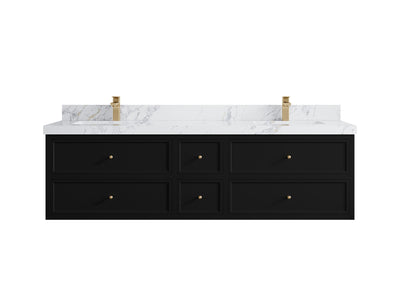 Roswell Floating 72 in. W x 22 in. D Double Sink Bathroom Vanity - Willow Bath and Vanity
