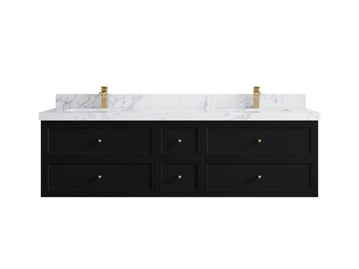 Roswell Floating 72 in. W x 22 in. D Double Sink Bathroom Vanity - photo 45